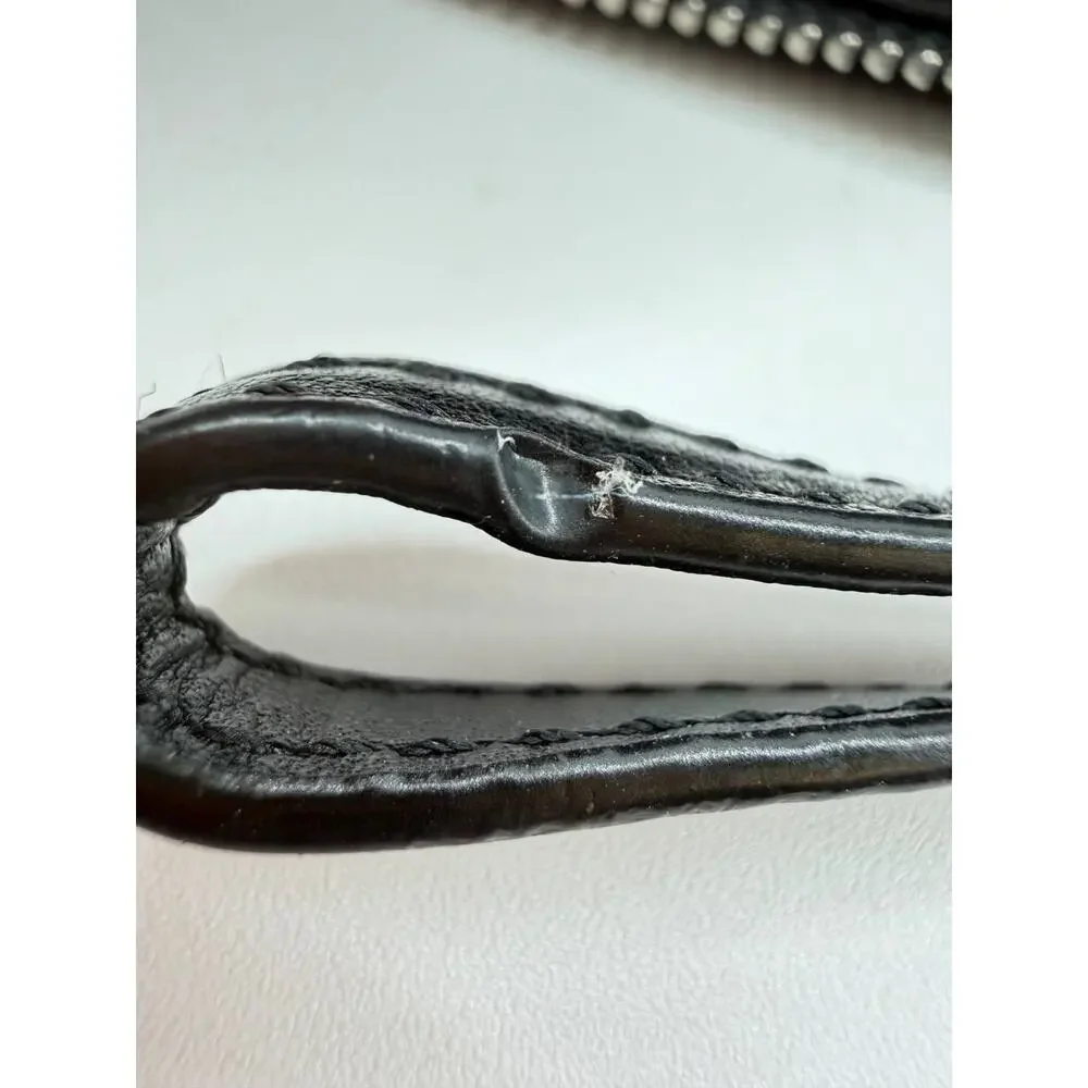 Coach F58035 Signature Corner Zip Wristlet Wallet Black Gray PVC Leather